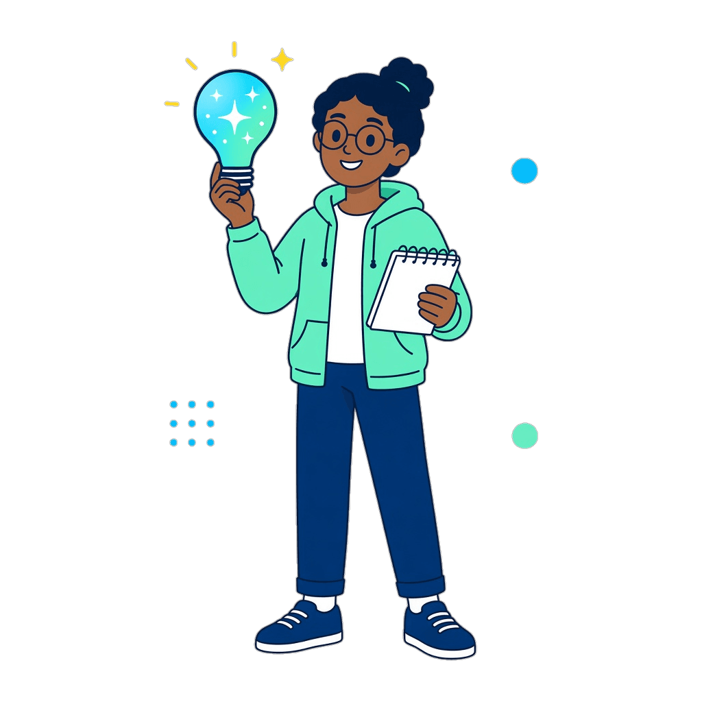 Idea character illustration